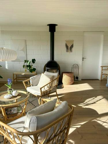 Viesnīcas āriene, Beach Hotel Inspired Holiday Home By Limfjorden in Skyum