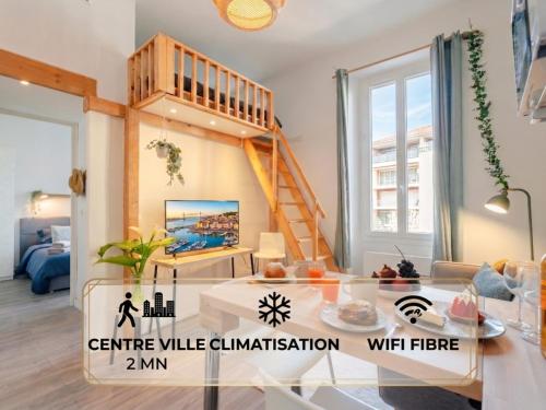 Le Garibaldi 2 - OFFRE SPÉCIALE LANCEMENT - Idéal Couple en Quête d'un Pied à Terre Confort - Animaux Acceptés - 5min à pied du Port - CENTRE VILLE - Commerces - Plage 10min en voiture - WIFI HD