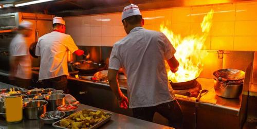 Restaurant, Hotel Tirreno in Lavagna