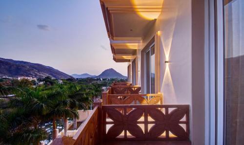 Balcony/terrace, Treebo Premium Royal Amar With Mountain View And Swimming Pool in Pushkar