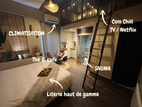 Le Jacaranda - Suite africaine - Sauna & Netflix, Sérignan (zdjęcie 7)