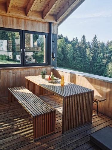 Kilátás, Haralds exklusives Ferienhaus in Langenegg in Langenegg
