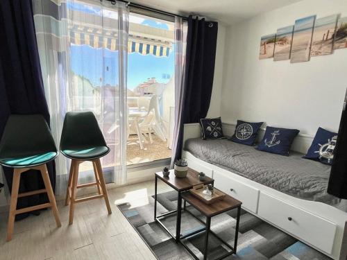 Studio cabine climatisé, terrasse - 4 pers. - FR-1-874-85