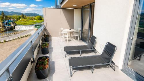 Terraza/balcón, Apartmán Viktória (Apartman Viktoria) in Poprad