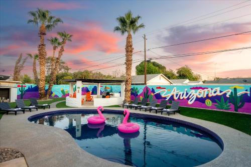 Poolside Paradise Big Backyard Arcade Mural