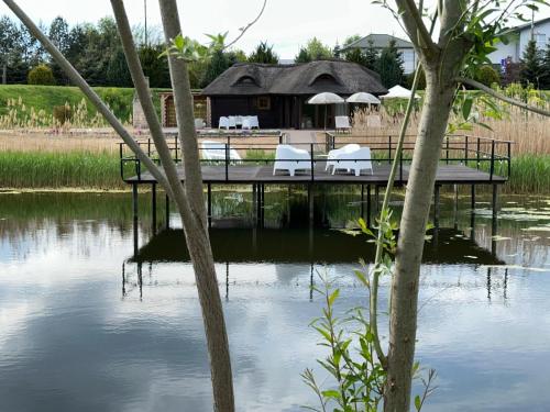 . Cabin by the pond