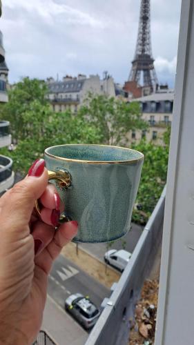Vue époustouflant sur la tour eiffel