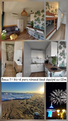 Palavas Bel Appartement rénové 4 personnes avec clim Les Palmiers