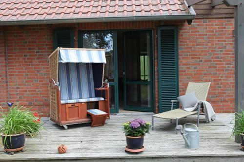 ระเบียง/ชานเรือน, Ferienhaus im Öspergarten (Ferienhaus im Ospergarten) in ปีเตอร์สฮาเกน
