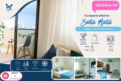 Apartamento acogedor con balcón cerca a rodadero
