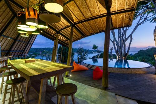 Uitzicht, Bong Lux Hostel in Nusa Lembongan
