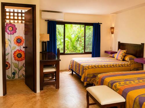 2 double beds