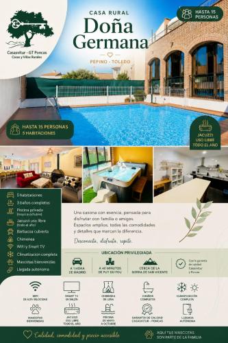 Casa Rural Doña Germana - Pepino - Toledo gîte à louer Palmorejos Golf