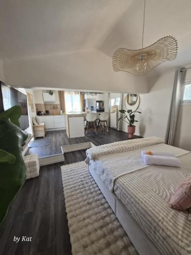 Grand f1 de charme à l'étage d'une villa