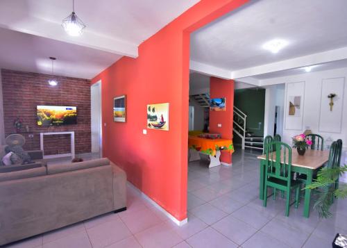 Koplietošanas atpūtas telpa ar TV, Pitimbu Beach House Rosi in Pitimbu