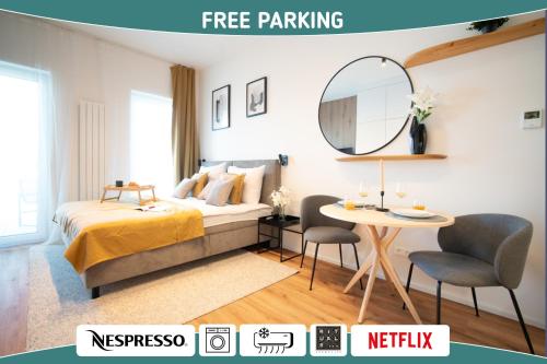apartino Studio Apartment - FREE parking, AC, city view balcony, nespresso, netflix – khách sạn tại Jih