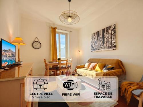 Massilia Home - Idéal Famille & Groupe d'Amis en Citytrip Marseille - Vieux-Port & Le Panier à pied - Métro Jules Guesde 150m - Gare St-Charles 10min à pied - CENTRE VILLE - WIFI HD, Marseille