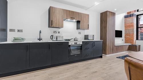 Kitchen, Luxury Apartment Jewellery Quarter Birmingham Apartment 5 in Castle Bromwich