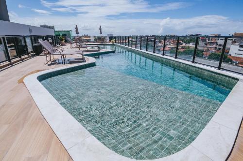Estudio moderno c/ piscina no rooftop no centro in Other