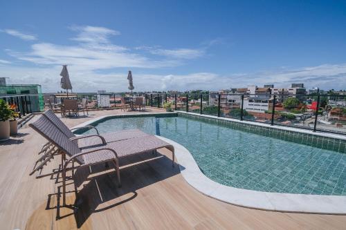 Estudio moderno c/ piscina no rooftop no centro in Other