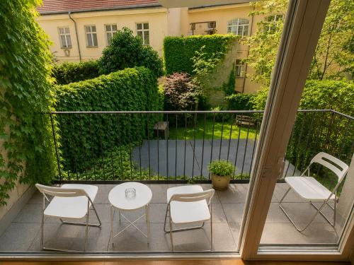 Quiet Courtyard and Parking, Prague