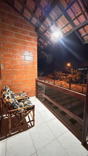 Balcony/terrace, Duplex com Churrasq e Piscina a 200m da Praia em Ubatuba B27C24 in Praia do Sape