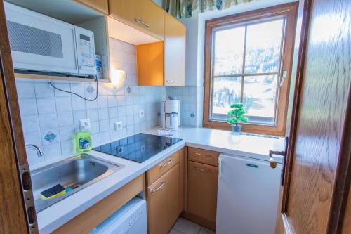 ห้องครัว, Huberhof 6 by Alpenidyll Apartments in สคลาดมิง