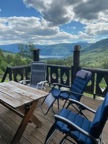 Viesnīcas āriene, Log Cabin With View Of Gaustatoppen in Austbygd