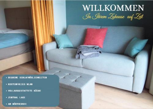 Koplietošanas atpūtas telpa ar TV, Lakeside Central Apartment Wörthersee (Lakeside Central Apartment Worthersee) in Techelsberg