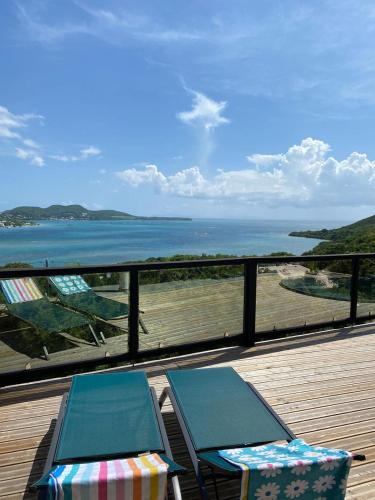 Villa Blue Marin, 2 bedrooms, pool, extraordinary sea view - Location saisonnière - Le Marin