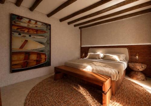 1 queen bed, 1 sofa bed