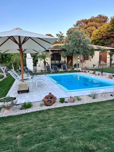 Exterior view of Green Oasis House in Filerimos