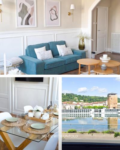 Appartement rénové avec vue Rhône - Centre