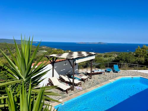 Stunning view & privacy, Deluxe PoolVilla - Location, gîte - vieille ville d'Alonissos