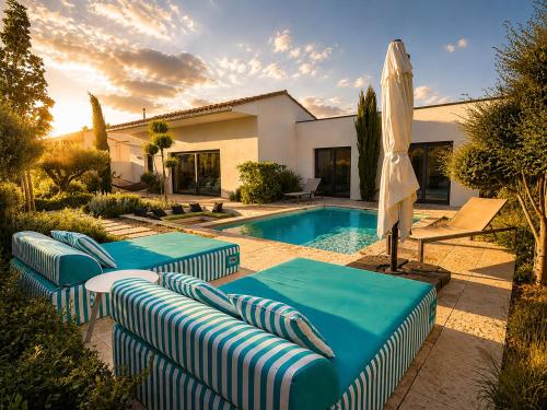 Oasis&Nirvana Lisle sur Sorgue piscine Barbecue Brasero Babyfoot 4 chambres climatisées
