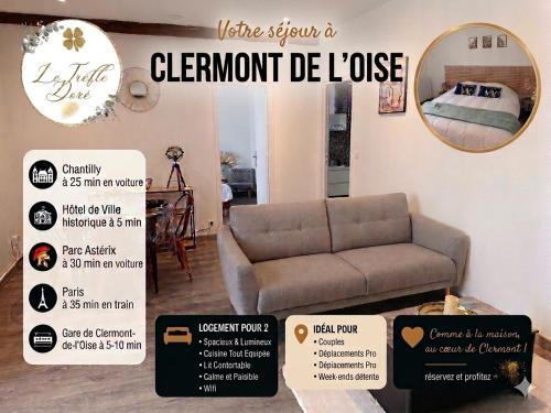 Le Trèfle Doré T2, wifi, private parking space, fêtes interdites