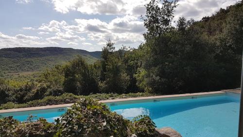 Large quiet stone house with pool in Saint-Andre-de-Bueges