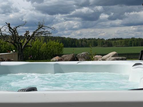 Swedish countryside jacuzzi and pool!