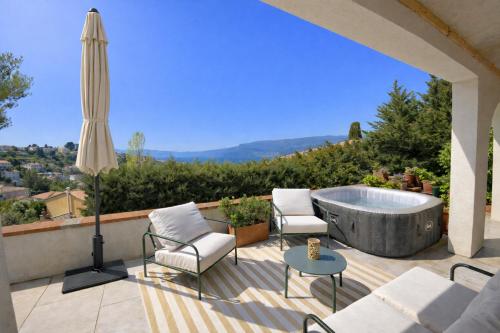 Skats, Maison calme - SPA - proche Nice - Terrasse & clim in Colomars