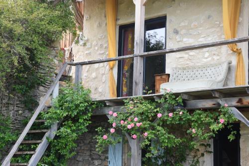 Erkély/terasz, Ecolieu Silenciane in Simiane-la-Rotonde
