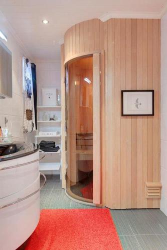 Fürdőszoba, RIBO Apartment Katterjakk in Riksgransen