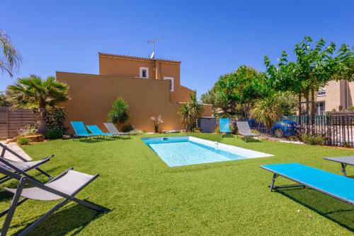 Valras-Loc Villa Familiale avec Piscine