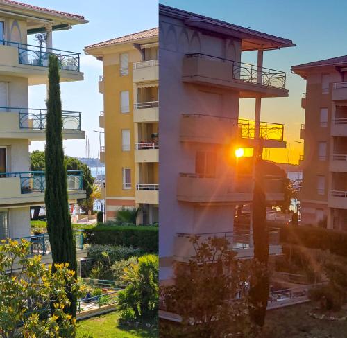 View, Tres jolie STUDIO A 2 MINUTES DE LA PLAGE ET DU PORT DE Frejus secteur base nature in Frejus Plage