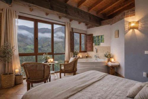 El Carbayu, jacuzzi y vistas gîte à louer Folgueras