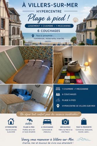 Hyper-centre Plage à Pied Logement Cosy - Location saisonnière - Villers-sur-Mer