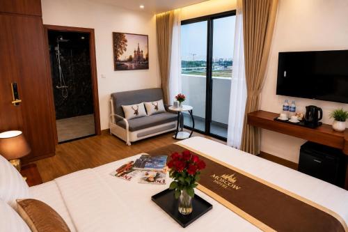 salon détente/TV commun, Moscow Hotel Ha Long - Sun World Bai Chay in Hạ Long