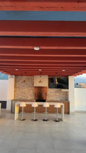 Departamento a metros del Estadio BBVA, con acceso a terraza espectacular y asador