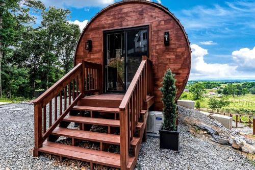 Incredibly Unique Barrel Pod on a Beautiful Private Vineyard with Breathtaking Views for an Unforget in Jonesville (NC)