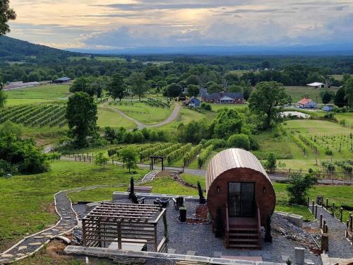 Incredibly Unique Barrel Pod on a Beautiful Private Vineyard with Breathtaking Views for an Unforget in Jonesville (NC)