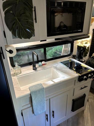 Unique Jungle-Style Glamping RV with 8-Foot Suspended Tree Tent near Creek Trails in Forestburg, Tex in Muenster (TX)